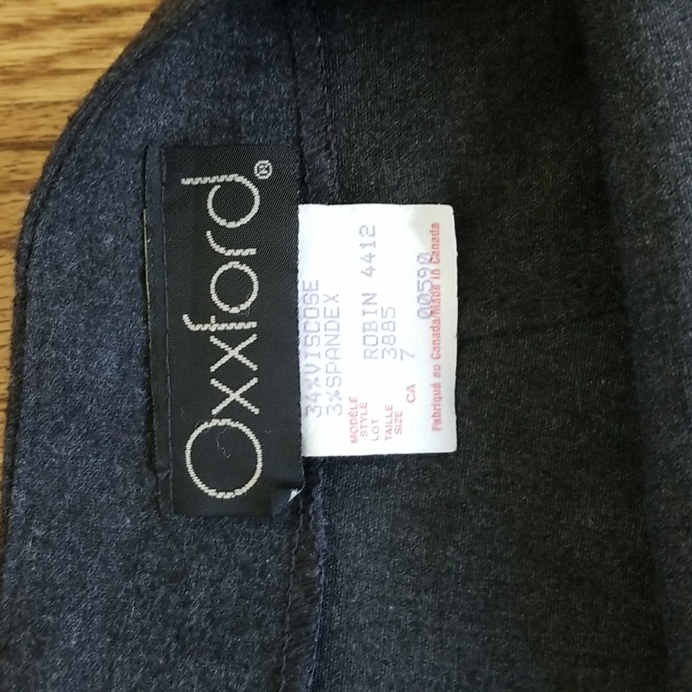 (7) Oxxford Grey Pencil Skirt Professional Rayon Blend Academia Business - Picture 5 of 8
